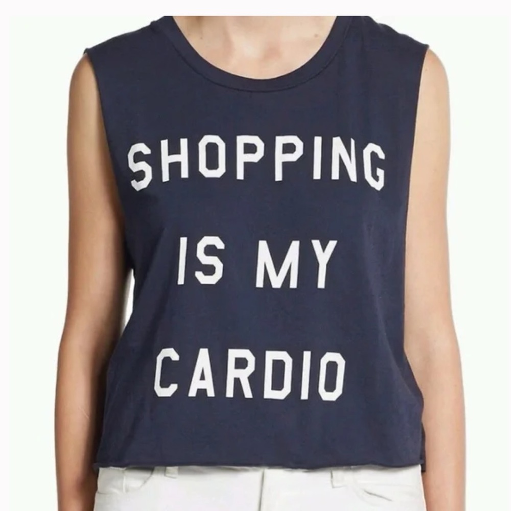 Dark blue WILDFOX crop muscle tank top shirt medium